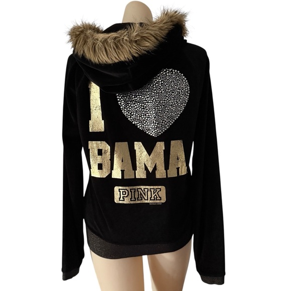 Victoria’s Secret Collegiate Collection Jackets & Blazers - Victoria’s Secret Collegiate Collection I Love Bama Faux Fur Hoodie